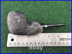 Unsmoked Buckeye Pipe Sandblasted Semi-Bent Egg Acrylic Stem Briar Tobacco Pipe