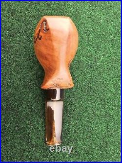 Unsmoked Buckeye Pipe Smooth Semi-Bent Acrylic Stem Briar Tobacco Pipe USA Made