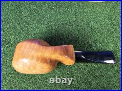 Unsmoked Buckeye Pipe Smooth Semi-Bent Block Acrylic Stem Briar Tobacco Pipe