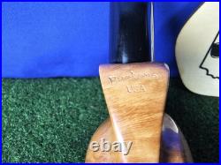 Unsmoked Buckeye Pipe Smooth Semi-Bent Block Acrylic Stem Briar Tobacco Pipe