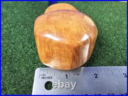 Unsmoked Buckeye Pipe Smooth Semi-Bent Block Acrylic Stem Briar Tobacco Pipe