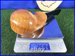 Unsmoked Buckeye Pipe Smooth Semi-Bent Block Acrylic Stem Briar Tobacco Pipe