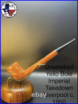 Unsmoked C. 1950 Yello-Bole Imperial Takedown Liverpool Tobacco Pipe