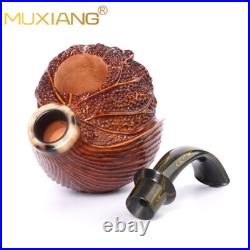 Unsmoked Freeahnd Tobacco Pipe Rusticated Briar Smoking Pipe For Collection