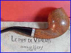 Unsmoked L. Viprati 1-Clover Gorgeous Italian tobacco pipe with sleeve
