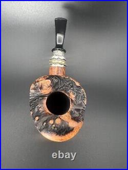 Unsmoked Nording Double Silver #2 Freehand Tobacco Pipe