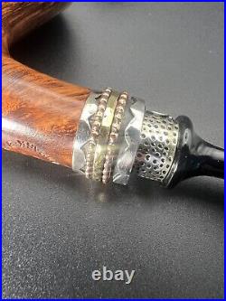 Unsmoked Nording Double Silver #2 Freehand Tobacco Pipe