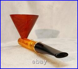 Unsmoked Stanwell Harlekin acrylic stem system tobacco pipe WithBriar Bowl Denmark