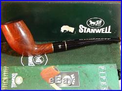 Unsmoked Vintage Stanwell Diamond 216 Cutty smooth tobacco pipe in box+sock