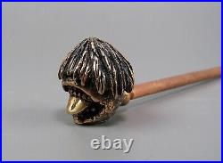 Urban Demon Metal Pipe, Yokai, Bronze-Copper Smoking set, Spoon & Cleaning Tool