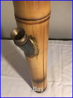 Very Collectable vintage 1970s Bamboo unused Tobacco Pipe Unused 24 Inch bong