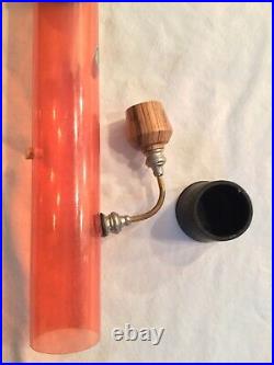 Very Collectible Glass Head Unused VTG Tobacco Pipe 70s Bong Cracked At Stem