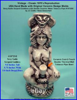 Vintage 70's Style Sexy Sadie Ceramic Rumph Hookah Tobacco Bong WaterPipe 1872SE