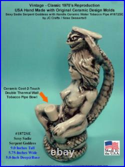 Vintage 70's Style Sexy Sadie Ceramic Rumph Hookah Tobacco Bong WaterPipe 1872SE