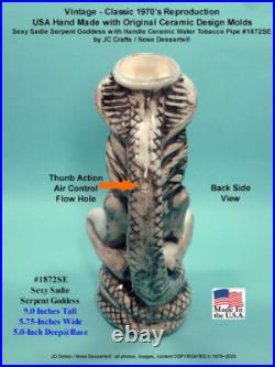 Vintage 70's Style Sexy Sadie Ceramic Rumph Hookah Tobacco Bong WaterPipe 1872SE