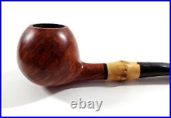 Vintage Bari Pearl Bamboo 7070 Super Grain Denmark Briar Wood Tobacco Pipe
