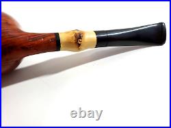 Vintage Bari Pearl Bamboo 7070 Super Grain Denmark Briar Wood Tobacco Pipe