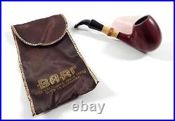 Vintage Bari Pearl Bamboo Briar Wood Tobacco Pipe 7080 Red Denmark