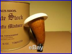 Vintage Calabash gourd estate tobacco pipe with new Meerschaum bowl insert