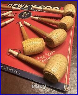 Vintage Dewey Corn Cob Pipe Original Display Phoenix-Am Boonville MO-THE DEWEY