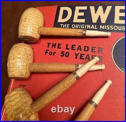 Vintage Dewey Corn Cob Pipe Original Display Phoenix-Am Boonville MO-THE DEWEY