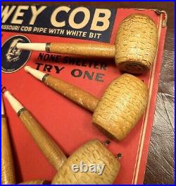 Vintage Dewey Corn Cob Pipe Original Display Phoenix-Am Boonville MO-THE DEWEY
