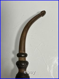 Vintage Handmade 3-pc Swiss Tobacco Pipe with Hinged Lid Wooden Body (Never Used)