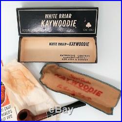 Vintage KAYWOODIE Super Grain UNSMOKED Model 66 Tobacco Pipe WOW Mint In Box