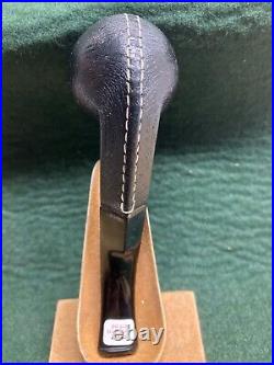 Vintage NOS MEDICO MEERSCHAUM BOW #77 BENT SMOKING PIPE WithGENUINE DARK Leather