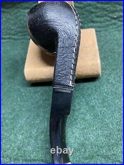 Vintage NOS MEDICO MEERSCHAUM BOW #77 BENT SMOKING PIPE WithGENUINE DARK Leather