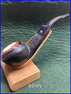 Vintage NOS MEDICO MEERSCHAUM BOW #77 BENT SMOKING PIPE WithGENUINE DARK Leather