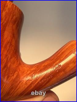 Vintage NOS Mastro De Paja Bent Freehand With Birdseye UNSMOKED Tobacco Pipe