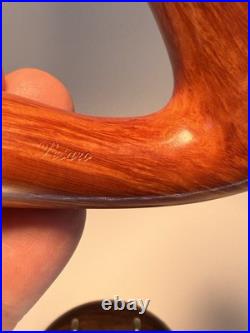 Vintage NOS Mastro De Paja Bent Freehand With Birdseye UNSMOKED Tobacco Pipe