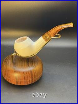 Vintage NOS NIB Chacom Brummer Rhodesian 217 Meerschaum Lined Tobacco Pipe