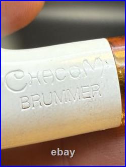 Vintage NOS NIB Chacom Brummer Rhodesian 217 Meerschaum Lined Tobacco Pipe