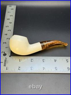 Vintage NOS NIB Chacom Brummer Rhodesian 217 Meerschaum Lined Tobacco Pipe