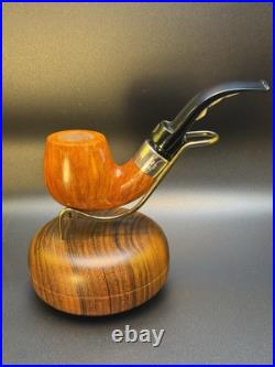 Vintage NOS Unsmoked Mastro De Paja Bent Billiard 3B + One Sun Tobacco pipe
