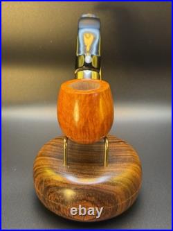 Vintage NOS Unsmoked Mastro De Paja Bent Billiard 3B + One Sun Tobacco pipe