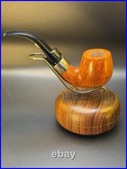 Vintage NOS Unsmoked Mastro De Paja Bent Billiard 3B + One Sun Tobacco pipe