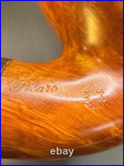 Vintage NOS Unsmoked Mastro De Paja Bent Billiard 3B + One Sun Tobacco pipe