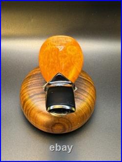 Vintage NOS Unsmoked Mastro De Paja Bent Panel 3B + One Sun Tobacco pipe