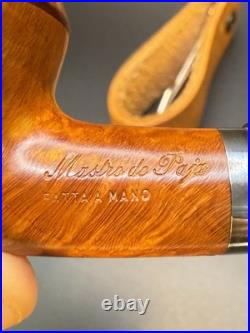 Vintage NOS Unsmoked Mastro De Paja Rhodesian 3B One Sun Tobacco Pipe