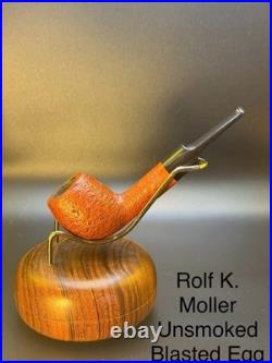 Vintage NOS Unsmoked Rolf K. Moller Blasted Egg Tobacco Pipe
