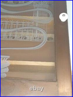 Vintage Sherlock Holmes Smoking Pipe Etched Glass Display/Wall Mount