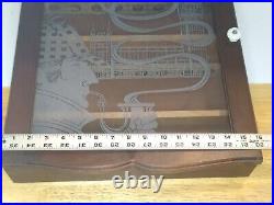 Vintage Sherlock Holmes Smoking Pipe Etched Glass Display/Wall Mount