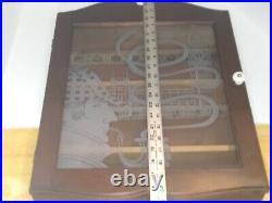 Vintage Sherlock Holmes Smoking Pipe Etched Glass Display/Wall Mount