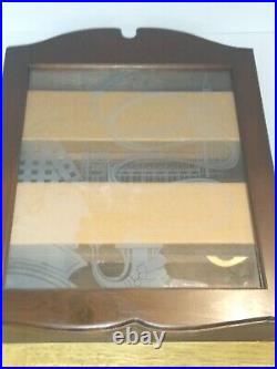Vintage Sherlock Holmes Smoking Pipe Etched Glass Display/Wall Mount