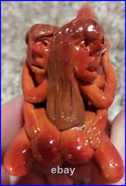 Vintage Tobacco Pipe Wood Hand Carved 69er Sexual Smoking Mexico Rare Unique NEW