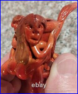 Vintage Tobacco Pipe Wood Hand Carved 69er Sexual Smoking Mexico Rare Unique NEW