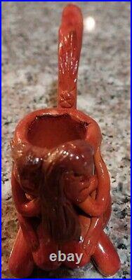 Vintage Tobacco Pipe Wood Hand Carved 69er Sexual Smoking Mexico Rare Unique NEW